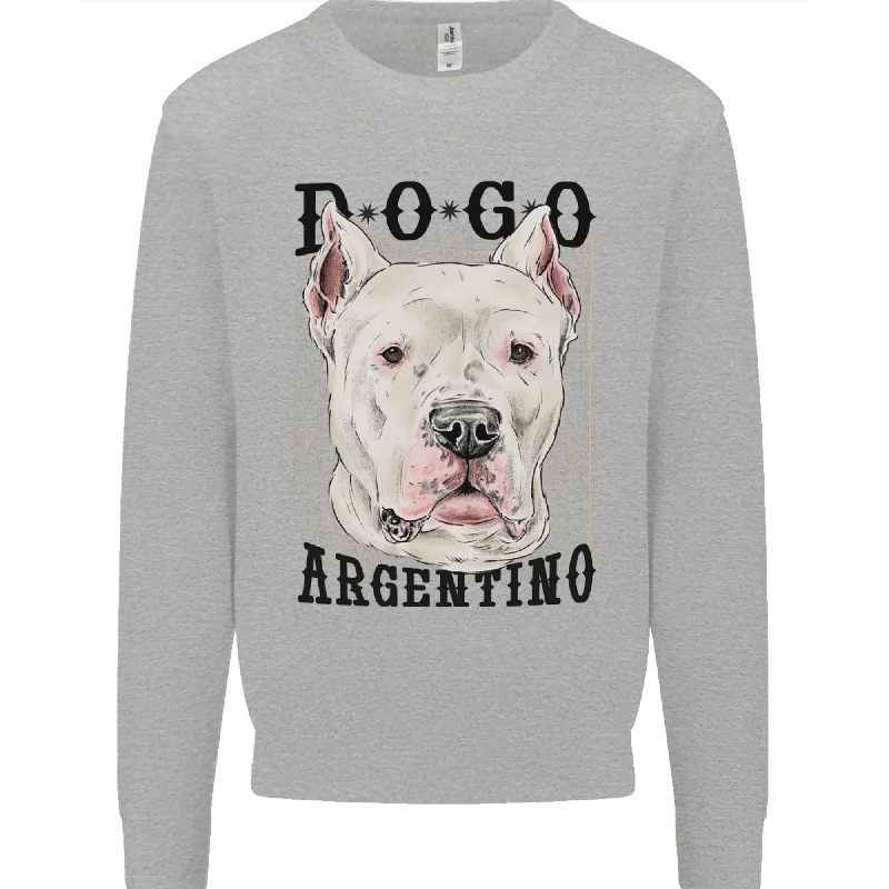 A Dogo Argentino Dog Mens Sweatshirt Jumper Hoodie with Cropped Fit Short Trendy