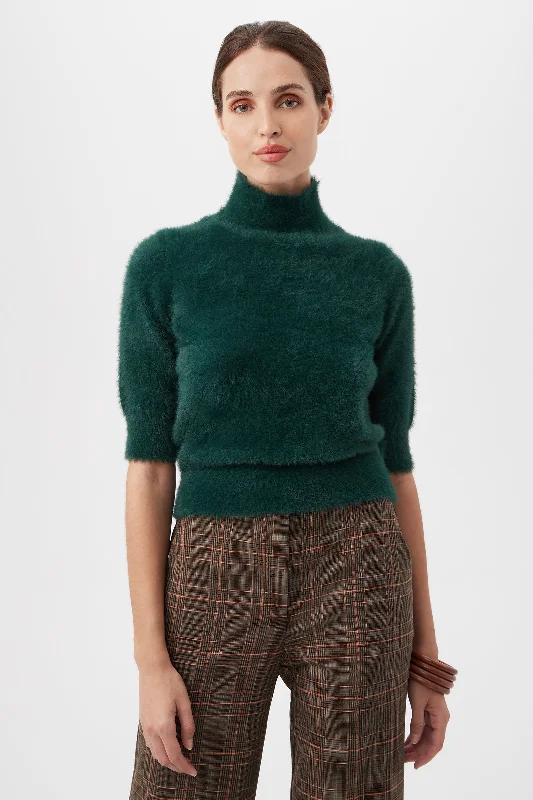 Mali Fuzzy Sweater Print Jacquard Patchwork