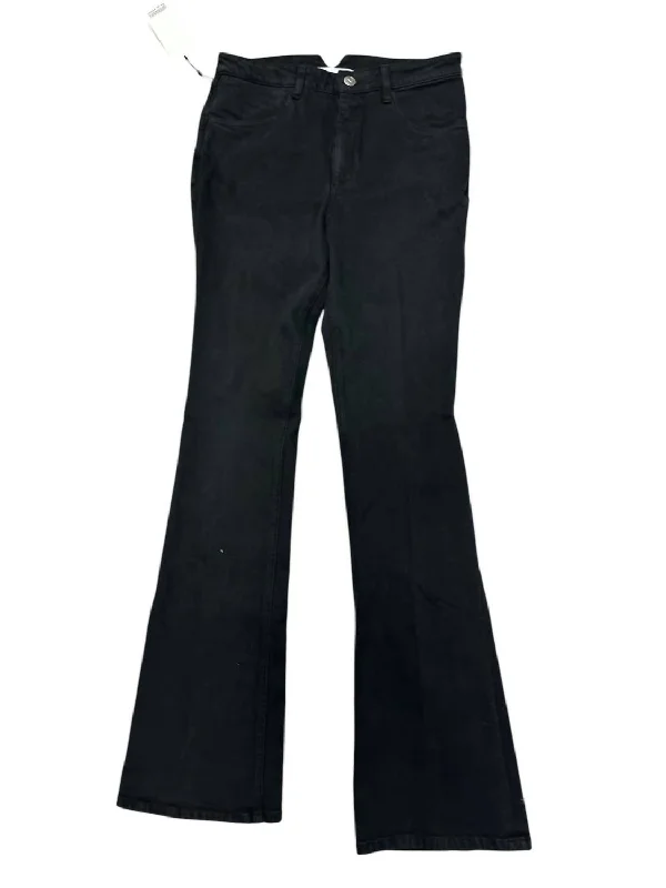 Women's Micro Flare Jean In Black Trendy Bootcut High-Waisted Jeans