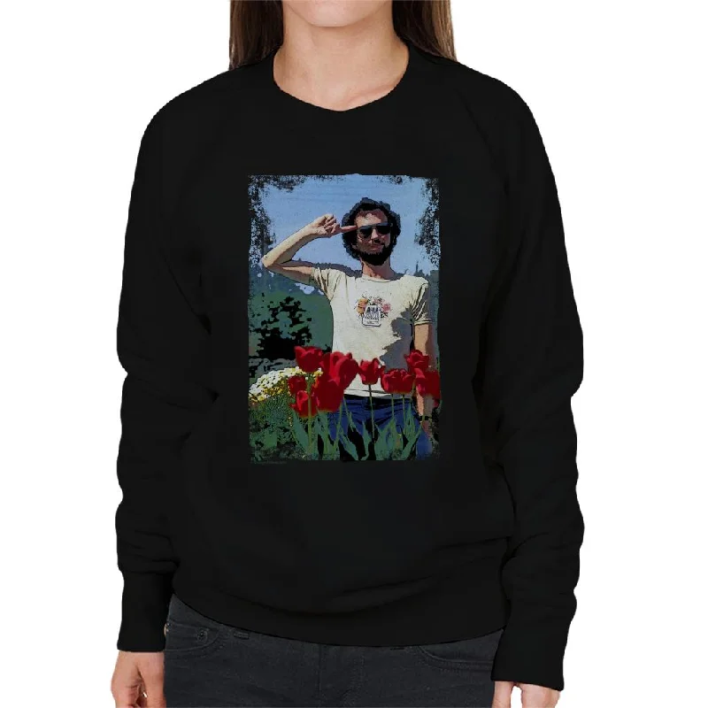 TV Times Comedian Kenny Everett Saluting In A Flowerbed Women's Sweatshirt Hoodie with Hem Lace Feminine Delicate TV Times Comedian Kenny Everett Saluting In A Flowerbed Women's Sweatshirt Hoodie with Hem Lace Feminine Delicate