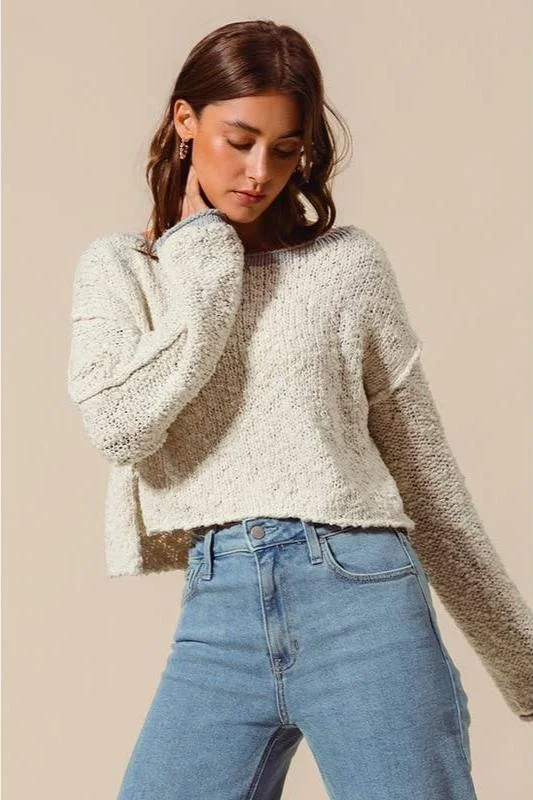 Sophia Knit Sweater Spandex Blend Rayon Blend Denim Blend