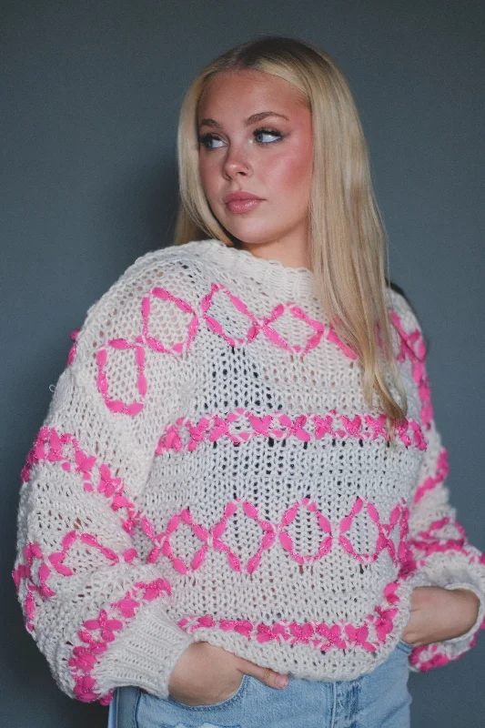 Southern Stitched Sweater Tailored Straight A-Line