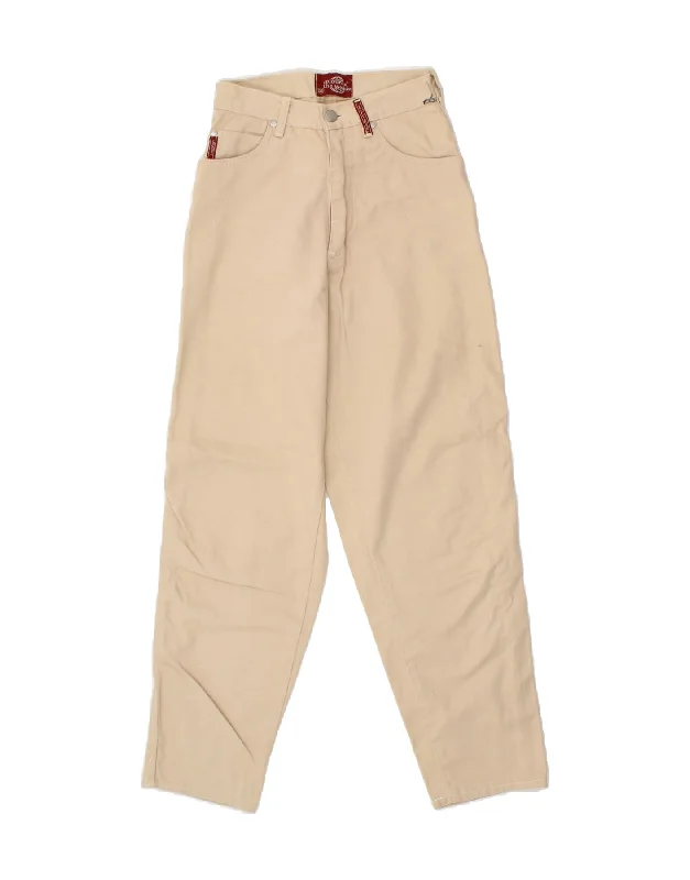 VINTAGE Womens Tapered Jeans IT 36 XS W24 L27 Beige Cotton Fashionable Jeggings Style Jeans VINTAGE Womens Tapered Jeans IT 36 XS W24 L27 Beige Cotton Fashionable Jeggings Style Jeans