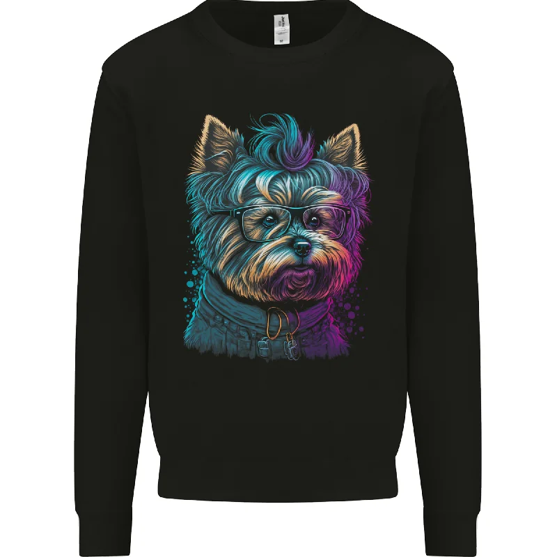 A Cool Yorkie Yorkshire Terrier Female Dog Mens Sweatshirt Jumper Hoodie with Elastic Waist Stretchable Comfortable A Cool Yorkie Yorkshire Terrier Female Dog Mens Sweatshirt Jumper Hoodie with Elastic Waist Stretchable Comfortable