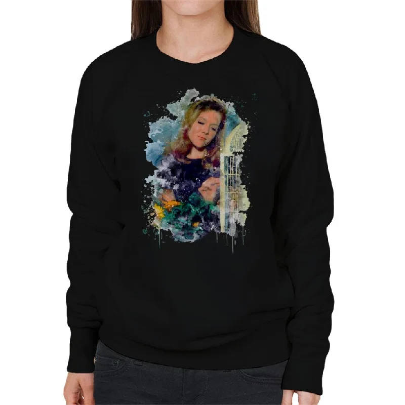 TV Times Diana Rigg On TV Show Married Alive Women's Sweatshirt Hoodie with Zipper Versatile Modern