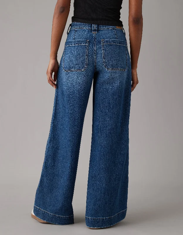 AE AE Dreamy Drape Stretch Baggy Ultra Wide-Leg Super High-Waisted Jean Trendy Skinny High-Waist Jeans AE AE Dreamy Drape Stretch Baggy Ultra Wide-Leg Super High-Waisted Jean Trendy Skinny High-Waist Jeans