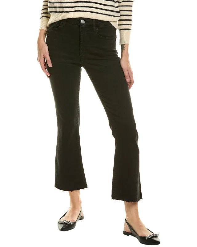 FRAME Denim Le Crop Black Thorn Mini Bootcut Jean Chic Rolled Cuff Denim Jeans