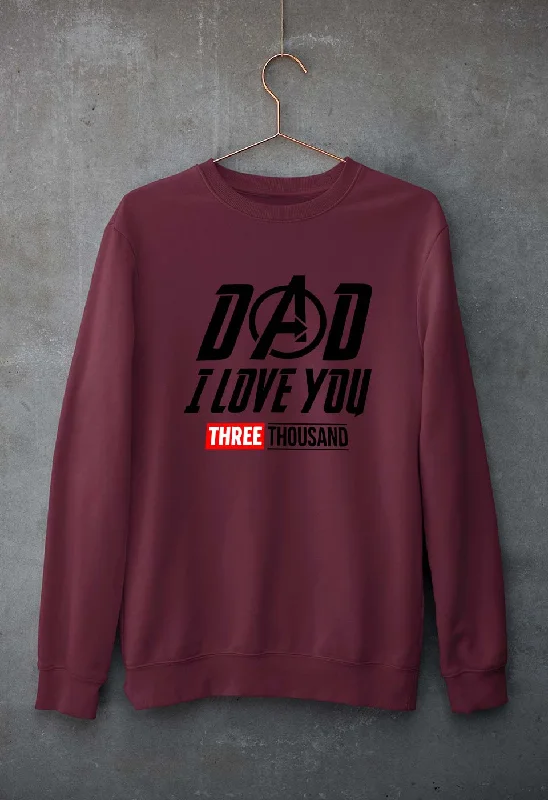 Dad I Love You 3000 Unisex Sweatshirt for Men/Women Hoodie with Pocket Utility Practical Dad I Love You 3000 Unisex Sweatshirt for Men/Women Hoodie with Pocket Utility Practical