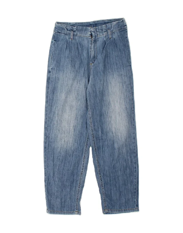 LIU JO Womens Loose Jeans W27 L25 Blue Cotton Fashionable Mom Jeans
