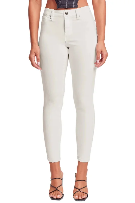 Hyperstretch Skinny Jean In Vanilla Cream Comfortable Stretch Fit Jeans