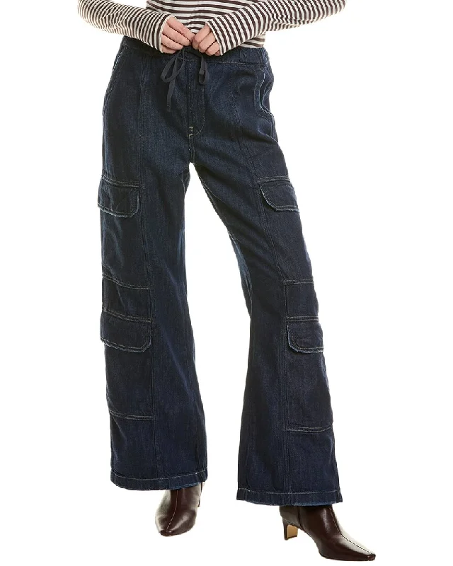 HUDSON Jeans Drawstring Parachute Wide Leg Cargo Pant Trendy Paperbag Waist Jeans