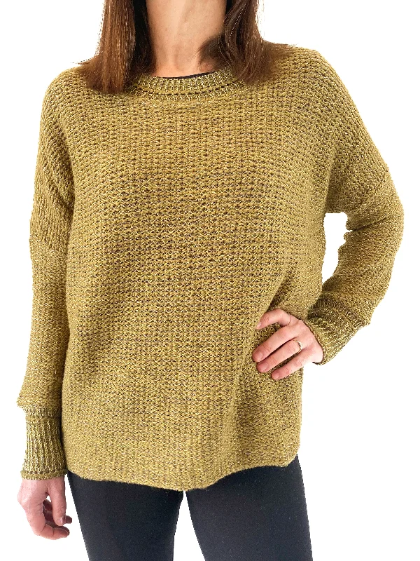 Chartreuse Knit Jumper Graphic Sweater Embroidered Appliqued