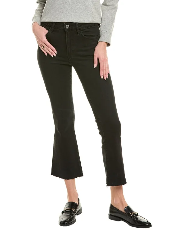 FRAME Denim Le Crop Black Thorn Mini Bootcut Jean Trendy Paperbag Waist Jeans