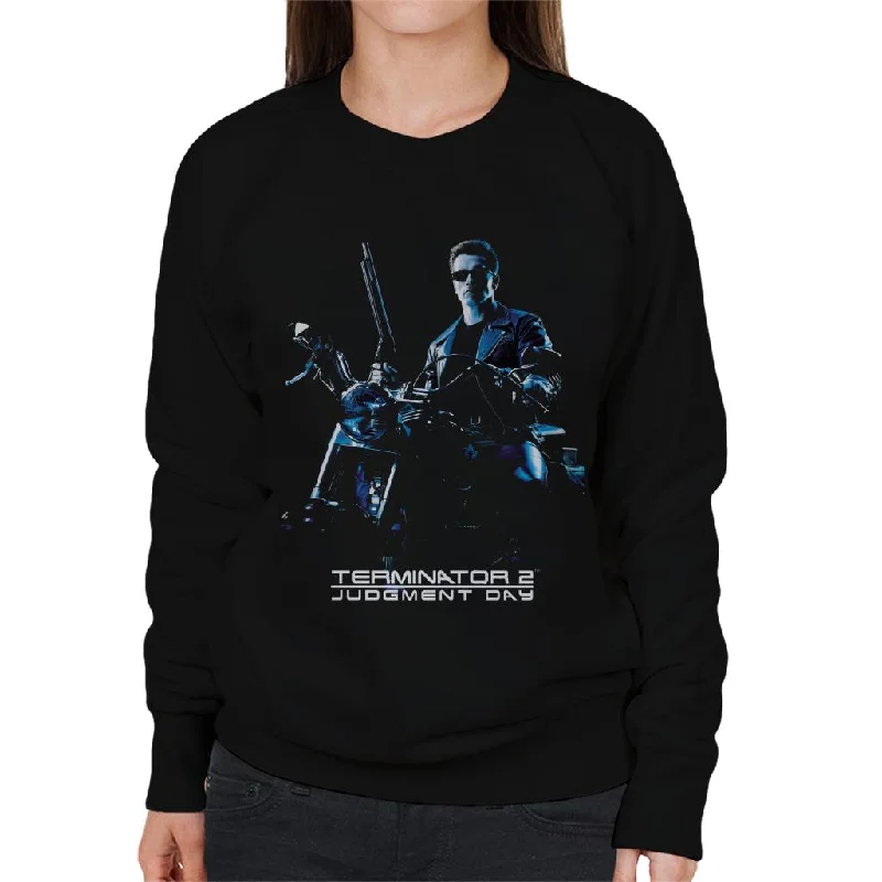 Terminator 2 Judgement Day Theatrical Poster Women's Sweatshirt Hoodie with Raw Hem Edgy Unfinished Terminator 2 Judgement Day Theatrical Poster Women's Sweatshirt Hoodie with Raw Hem Edgy Unfinished