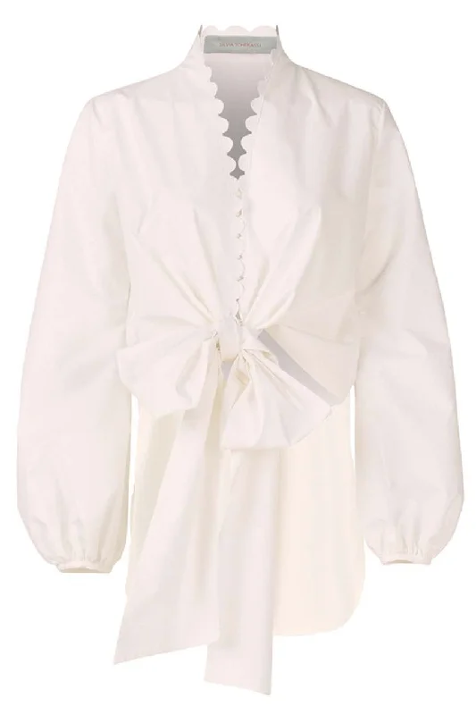 Honey Blouse Elegant Semi-Sheer Blouse