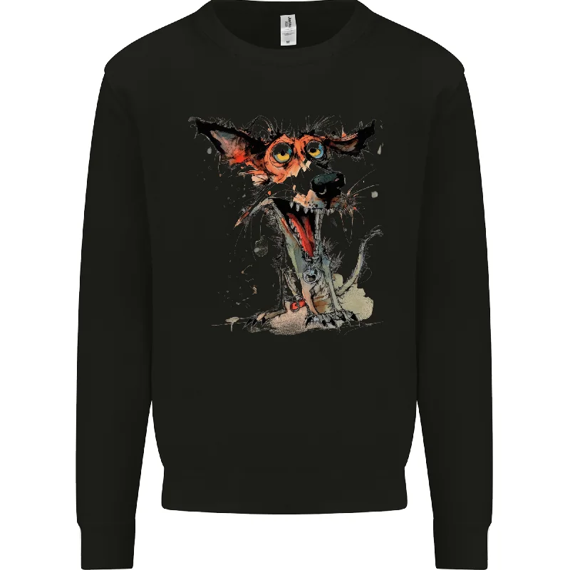 A Crazy Dog Jack Russell Mens Sweatshirt Jumper Hoodie with Magnetic Closure Innovative Modern A Crazy Dog Jack Russell Mens Sweatshirt Jumper Hoodie with Magnetic Closure Innovative Modern