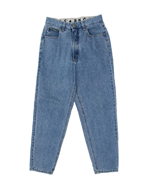 ANGELS Womens Tapered Jeans UK 10 Small W26 L27 Blue Cotton Casual Loose Fit Jeans