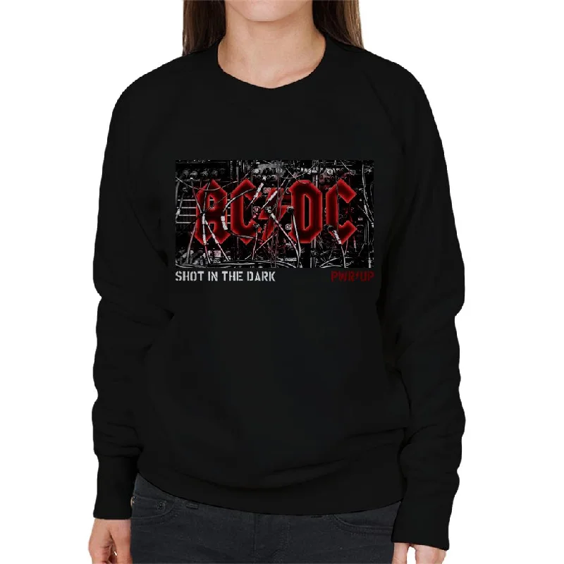 AC/DC Shot In The Dark Women's Sweatshirt Hoodie with Belted Waist Structured Tailored AC/DC Shot In The Dark Women's Sweatshirt Hoodie with Belted Waist Structured Tailored