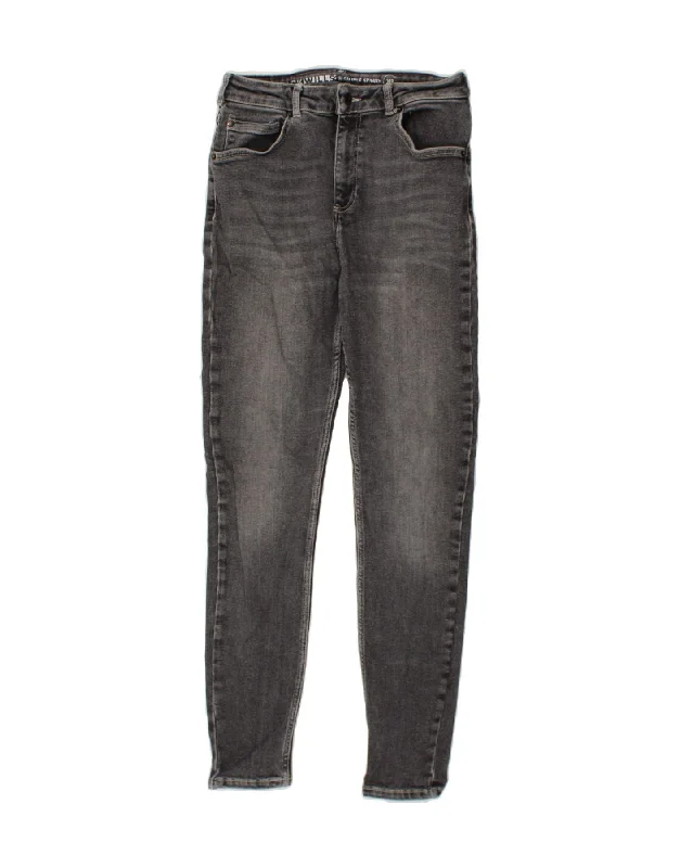 JACK WILLS Womens High Rise Skinny Jeans W30 L28 Grey Cotton Stylish Tapered Fit Jeans JACK WILLS Womens High Rise Skinny Jeans W30 L28 Grey Cotton Stylish Tapered Fit Jeans