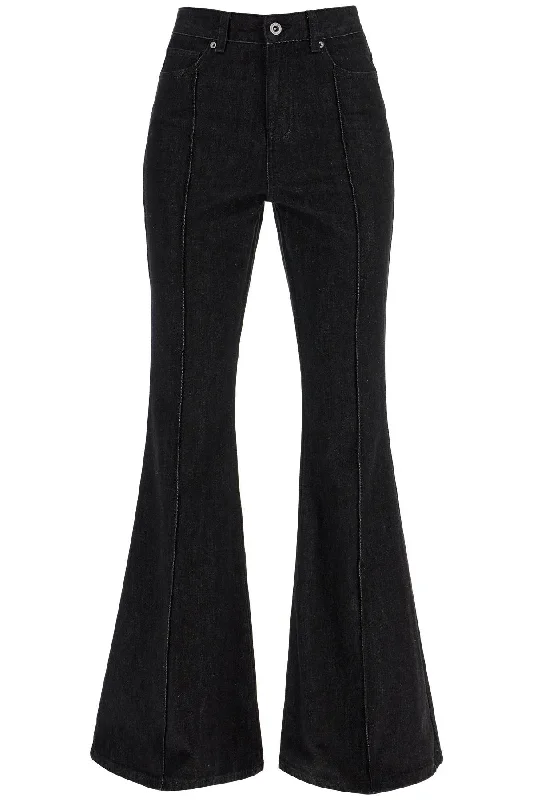 Self Portrait Women's High-Waisted Flare Jeans For Classic Button Fly Jeans