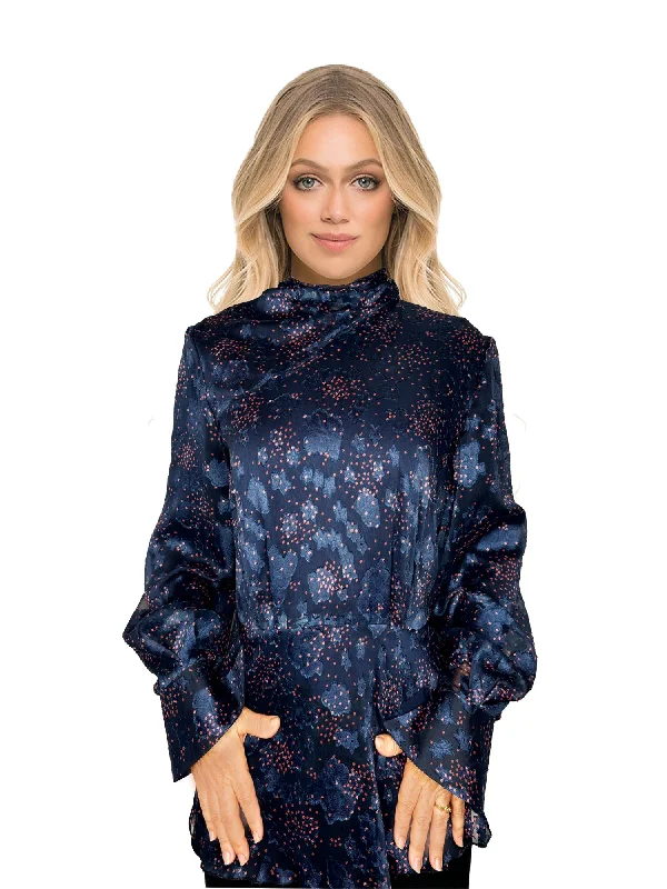 Nora Noh Snowflake Blouse Textured Cotton Blouse