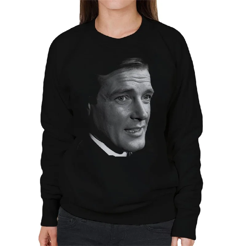 TV Times Actor Roger Moore Women's Sweatshirt Hoodie with Toggle Buttons Decorative Unique TV Times Actor Roger Moore Women's Sweatshirt Hoodie with Toggle Buttons Decorative Unique
