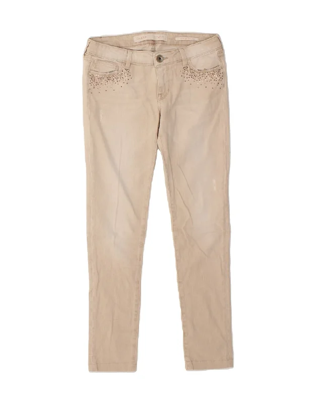 GUESS Womens Starlet Skinny Jeans W29 L29 Beige Trendy Classic Fit Jeans