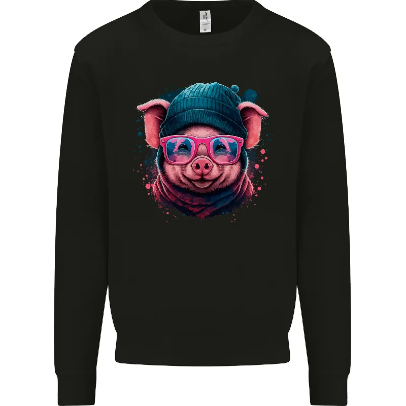 A Cool Pig Mens Sweatshirt Jumper Hoodie with Relaxed Fit Easy Casual