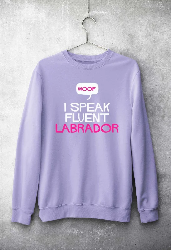 i speak fluent labrador Unisex Sweatshirt for Men/Women Hoodie with Mock Neck Collared Structured i speak fluent labrador Unisex Sweatshirt for Men/Women Hoodie with Mock Neck Collared Structured