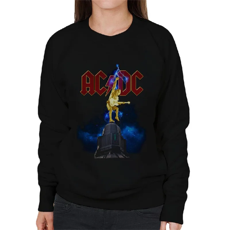AC/DC Stiff Upper Lip Lightning Women's Sweatshirt Hoodie with Double Zipper Versatile Adjustable