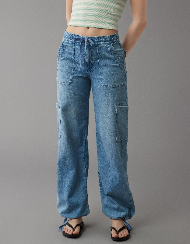 AE Dreamy Drape Stretch High-Waisted Baggy Cargo Jogger Jean Comfortable Stretch Fit Jeans AE Dreamy Drape Stretch High-Waisted Baggy Cargo Jogger Jean Comfortable Stretch Fit Jeans