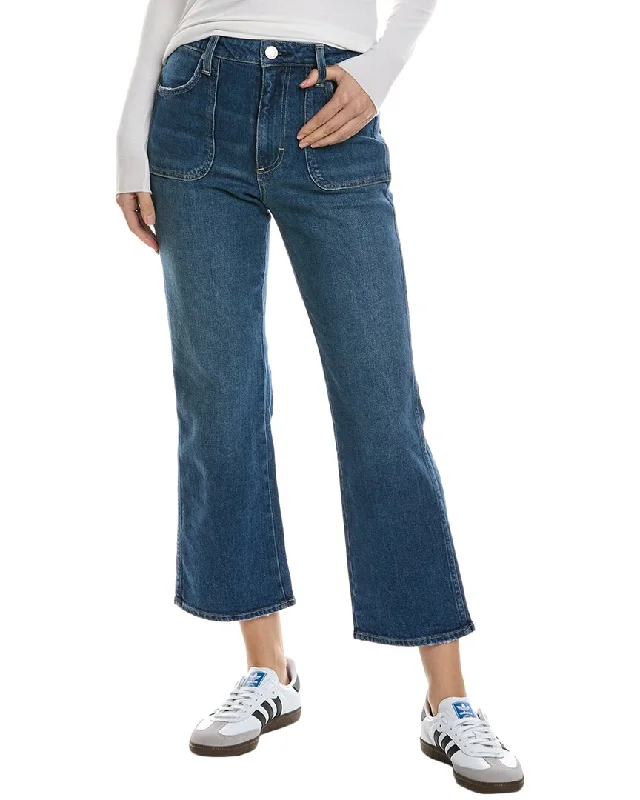 AMO Abigail Linger High-Rise Cropped Flare Jean Elegant Dark-Wash Bootcut Jeans