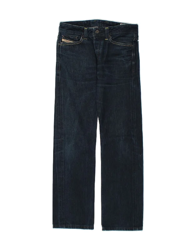 DIESEL Womens Viker Straight Jeans W29 L34 Navy Blue Cotton Comfortable Boyfriend Jeans
