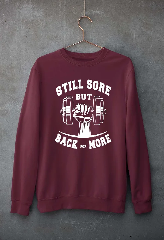 Gym Unisex Sweatshirt for Men/Women Hoodie with Stripes Bold Sporty