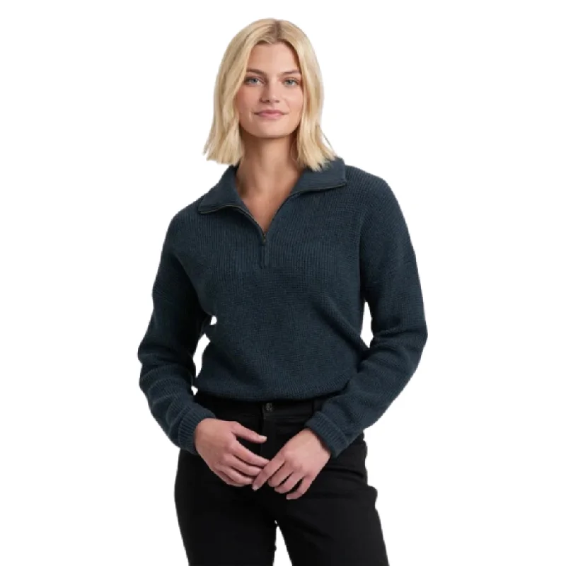 Kuhl Women's Norda 1/4 Zip Sweater Solid Print Embellished