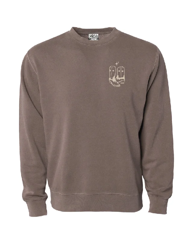 Unisex Space Cowboy Crew Sweater Satin Blend Silk Blend Wool Blend