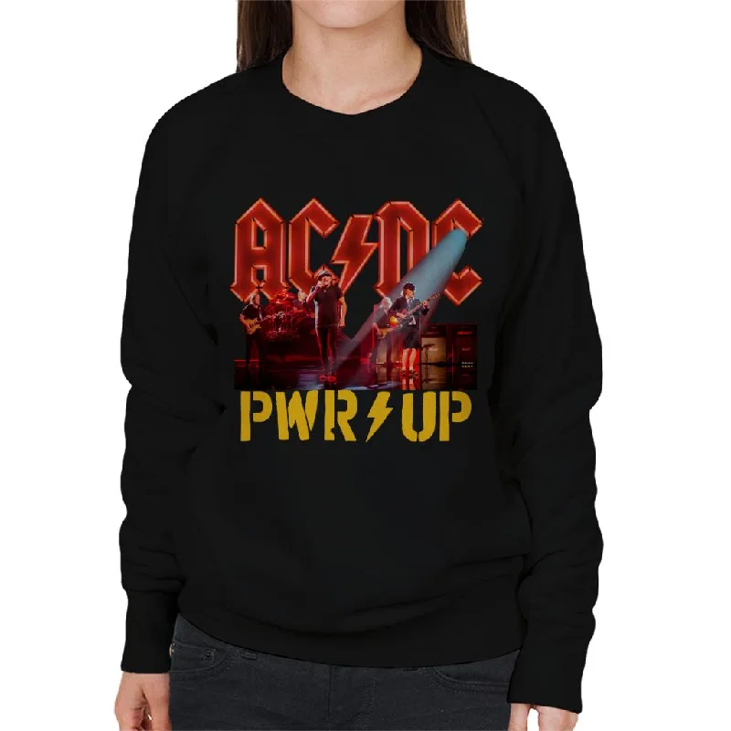 AC/DC Power Up Stage Lights Women's Sweatshirt Hoodie with Cropped Fit Short Trendy
