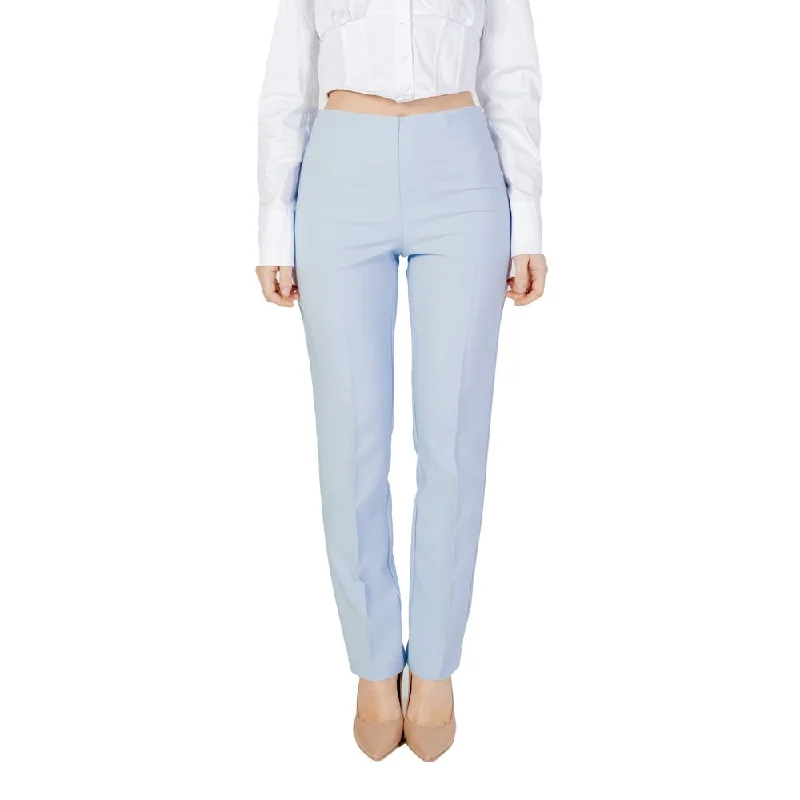 Sandro Ferrone  Polyester Jeans & Women's Pant Chic Rolled Cuff Denim Jeans