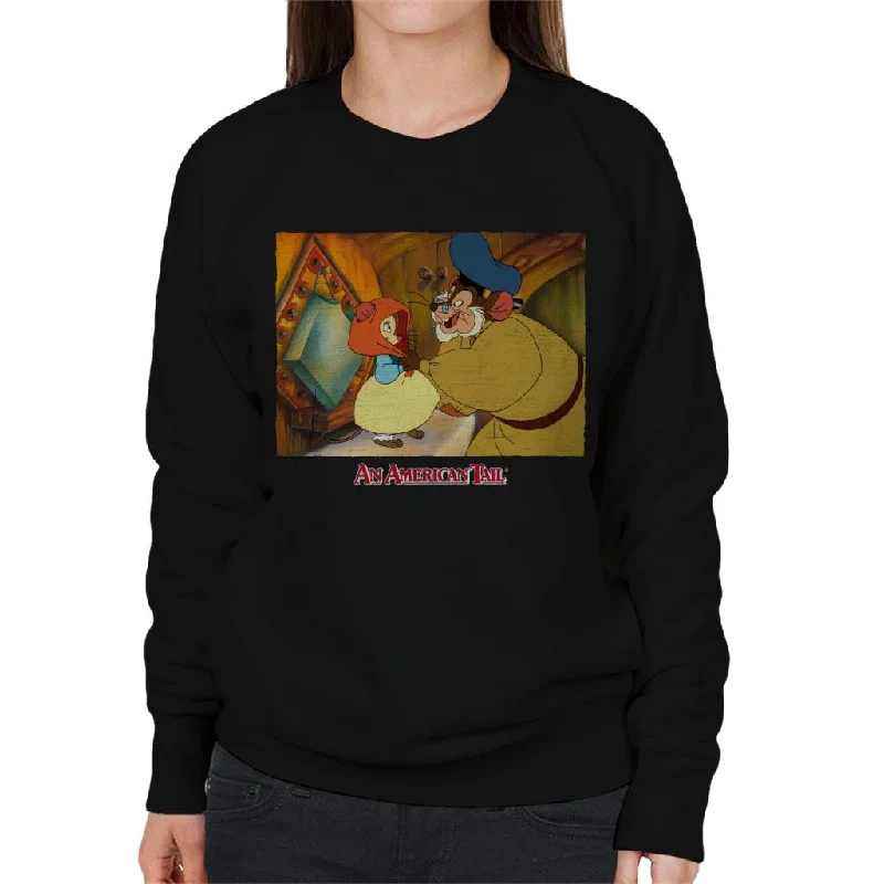 An American Tail Papa Holding Headscarf Women's Sweatshirt Hoodie with Relaxed Fit Easy Casual An American Tail Papa Holding Headscarf Women's Sweatshirt Hoodie with Relaxed Fit Easy Casual