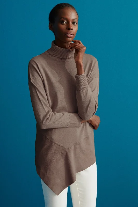 Melies Knitwear Blouse Mandarin Collar Blouse
