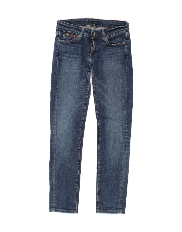 TOMMY HILFIGER Womens Skinny Jeans W28 L28 Blue Cotton Trendy Classic Fit Jeans