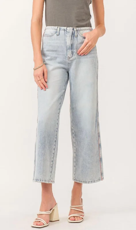 Polly Wide Leg Jean In Naples Wash Classic Black Denim Jeans