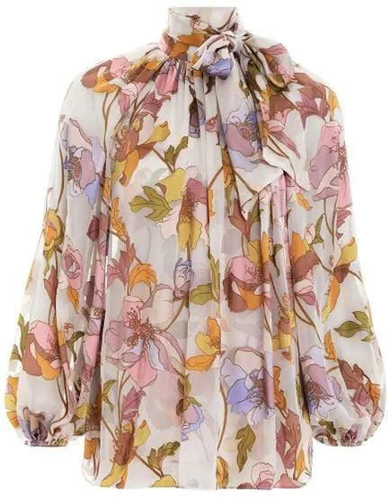 Tempo Swing Blouse Lightweight Floral Blouse