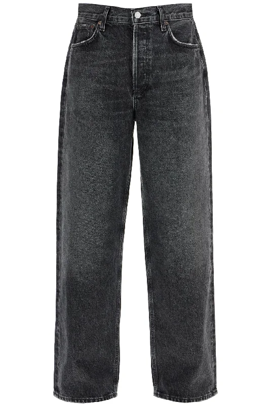 Ae Women's Low-Slung Baggy Jeans Stylish High-Waist Skinny Denim