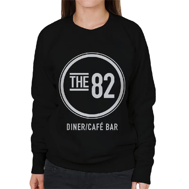 Neighbours The 82 Diner Cafe Bar Women's Sweatshirt Hoodie with Thumb Holes Functional Cozy
