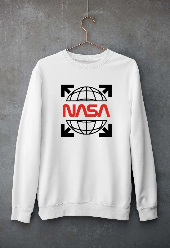 Nasa White Off Unisex Sweatshirt for Men/Women Hoodie with Lining Warm Insulated