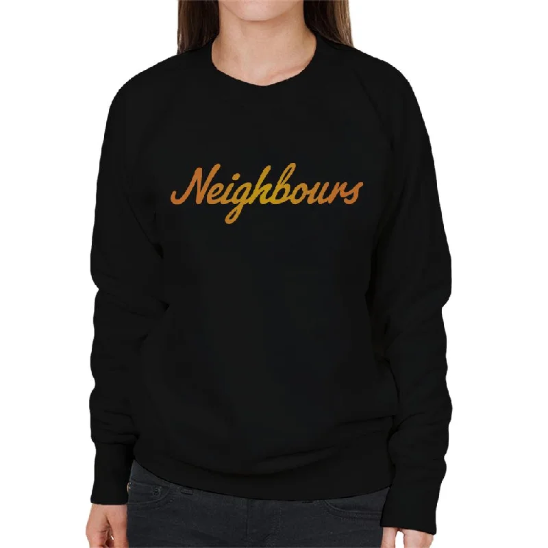 Neighbours Classic Golden Logo Women's Sweatshirt Hoodie with Reflective Safety Nightwear Neighbours Classic Golden Logo Women's Sweatshirt Hoodie with Reflective Safety Nightwear