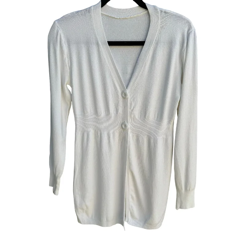Vintage Women's White Two Button Long Sleeve V Neck Super Soft Cardigan Sweater High Neck Crew Neck V-Neck Vintage Women's White Two Button Long Sleeve V Neck Super Soft Cardigan Sweater High Neck Crew Neck V-Neck