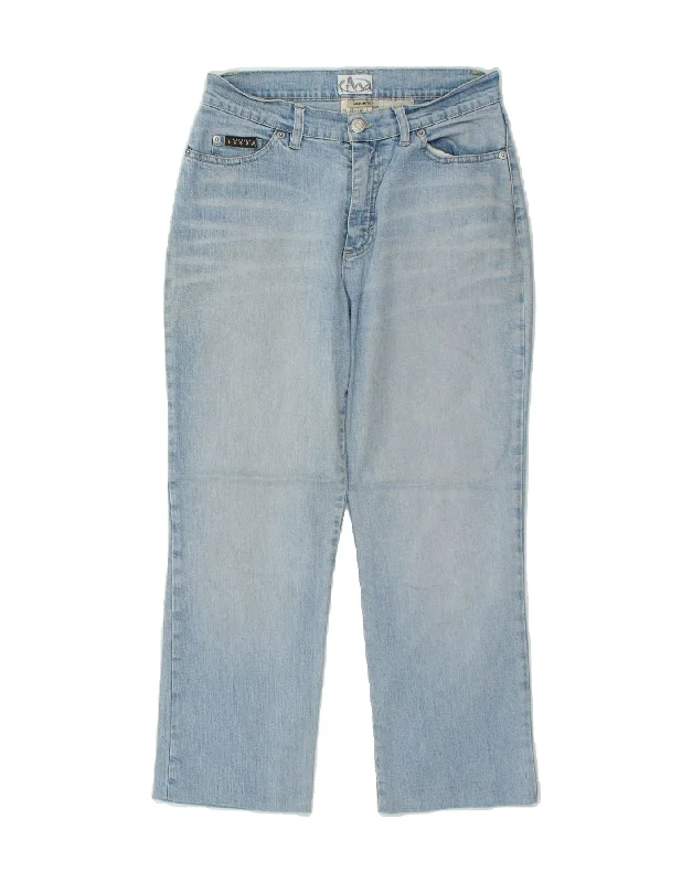 MARELLA Womens Crop Tapered Jeans UK 12 Medium W26 L23 Blue Cotton Fashionable Raw Edge Jeans MARELLA Womens Crop Tapered Jeans UK 12 Medium W26 L23 Blue Cotton Fashionable Raw Edge Jeans