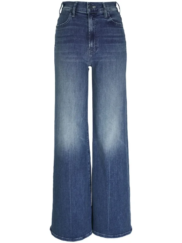 Mother Women's Jeans Clear blue Fashionable Straight Fit Denim